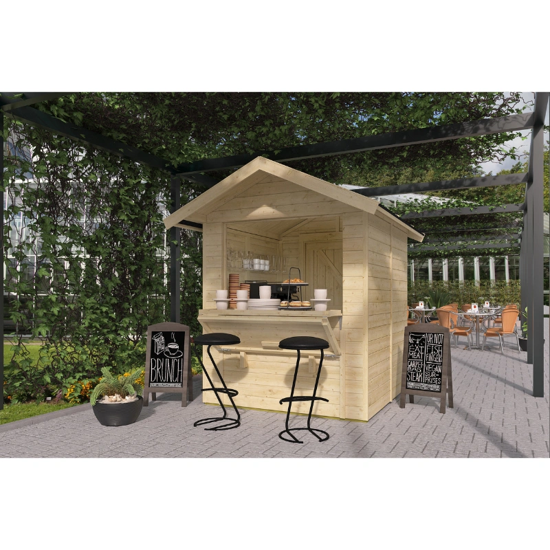 Puidust kiosk Cosmo 2.67 m² 170x175 cm 16 mm naturaalne Insel Woodhouse - Javicar Puidust kiosk Cosmo 2.67 m² 170x175 cm 16 mm naturaalne Insel Woodhouse - Javicar
