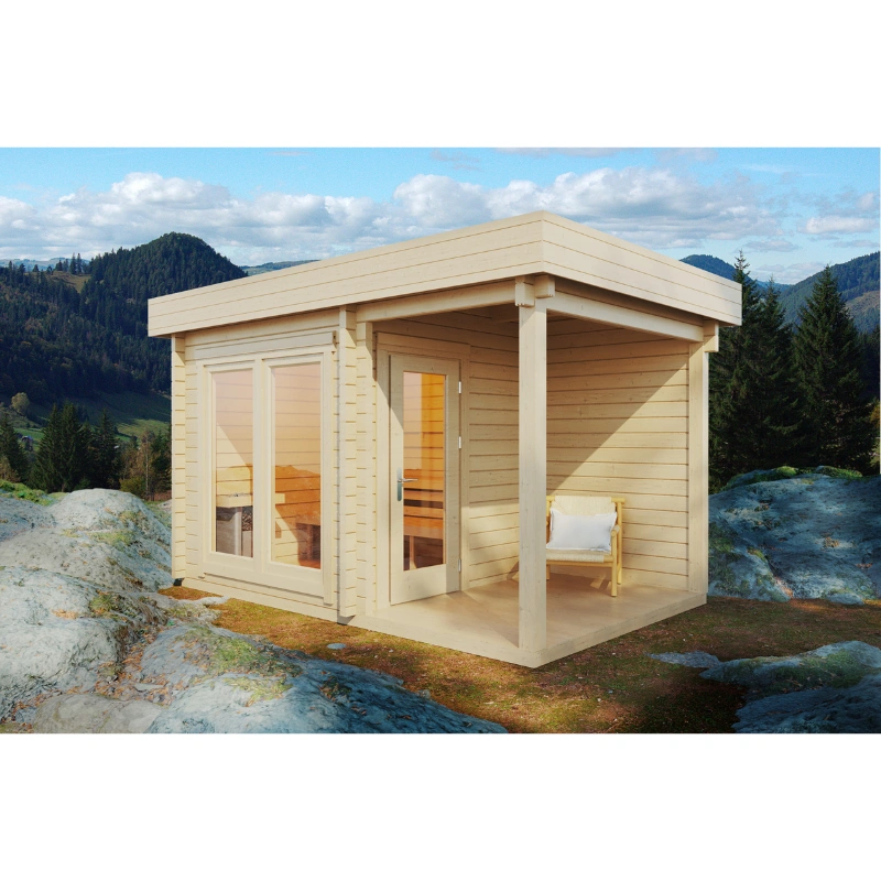 Saunamaja terrassi ja varjualusega Leon A Modern Insel Woodhouse - Javicar Saunamaja terrassi ja varjualusega Leon A Modern Insel Woodhouse - Javicar